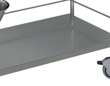 TROLLEY Upper shelf with protec on flange (25 mm) on