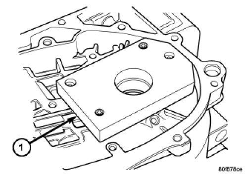 14. Install Support Plate 6618A (1). Lightly tighten retaining screws. Screws should be below the plate surface, but do not snug screws. 15.