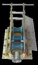 Brake is used in conjunction with a cable drum brake, when running cables between floors in