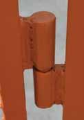 product Powder coated Safety Orange Swivel sides for angle protection forward and backward can be assembled on either left or right of the main barrier 16mm holes