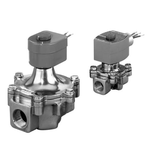 SOLENOID VALVES high flow low pressure aluminum body 1/8" - 3" NC NO 2/2 215 Lightweight, low-cost valves for air service Ideal for low pressure applications Provides high flow, Cv up to 138 (Kv 118)