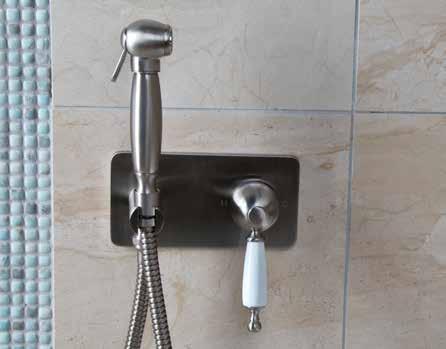 Code: BDD-PRI-K1150-A- Hand Shower Only with White Resin Handle Code: BDD-PRI-116025-A- Angle Valve 1/2" x 1/2" Code: