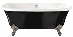 Freestanding Bath Tub 1700 x 750 x 620 mm White Code: BDB-BLO-F880-WH Black/White Code:
