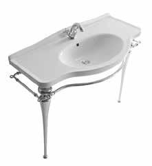 Wall Mounted Wash Basin 110 One Tap Hole with Overflow [with Fixing Kit] 1100 x 540 x 60 mm Code: BDS-RET-112211-A-WH As above with 3 Tap Holes
