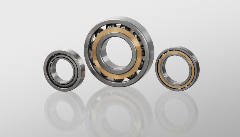 ANGULAR CONTACT BALL BEARINGS Series: 70.. 72.. 73.. 74.. Subject Symbol Description Cage type Contact angle Tolerances M E - C AC B P0 P6 P5 Brass cage. Polymer cage. Sheet steel cage.