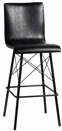 DARBY BARSTOOL Black rattan with metal frame Seat height 30" 6