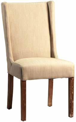 DARA DINING CHAIR Oak wood legs - Upholstered in