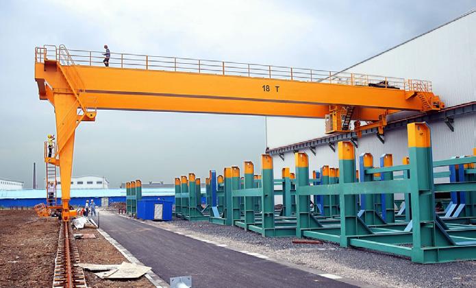 BMH Semi-Gantry Crane Gantry Crane It is a middle or small crane, used with CD,MD type hoist or trolley, travelling on rail.