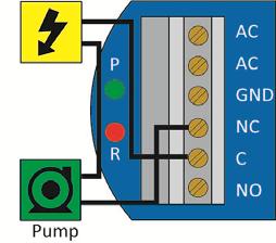 A typical application for the Smart Trak with Compact Relay Controller is to operate a pump or valve between the two set points (automatic fill or empty).