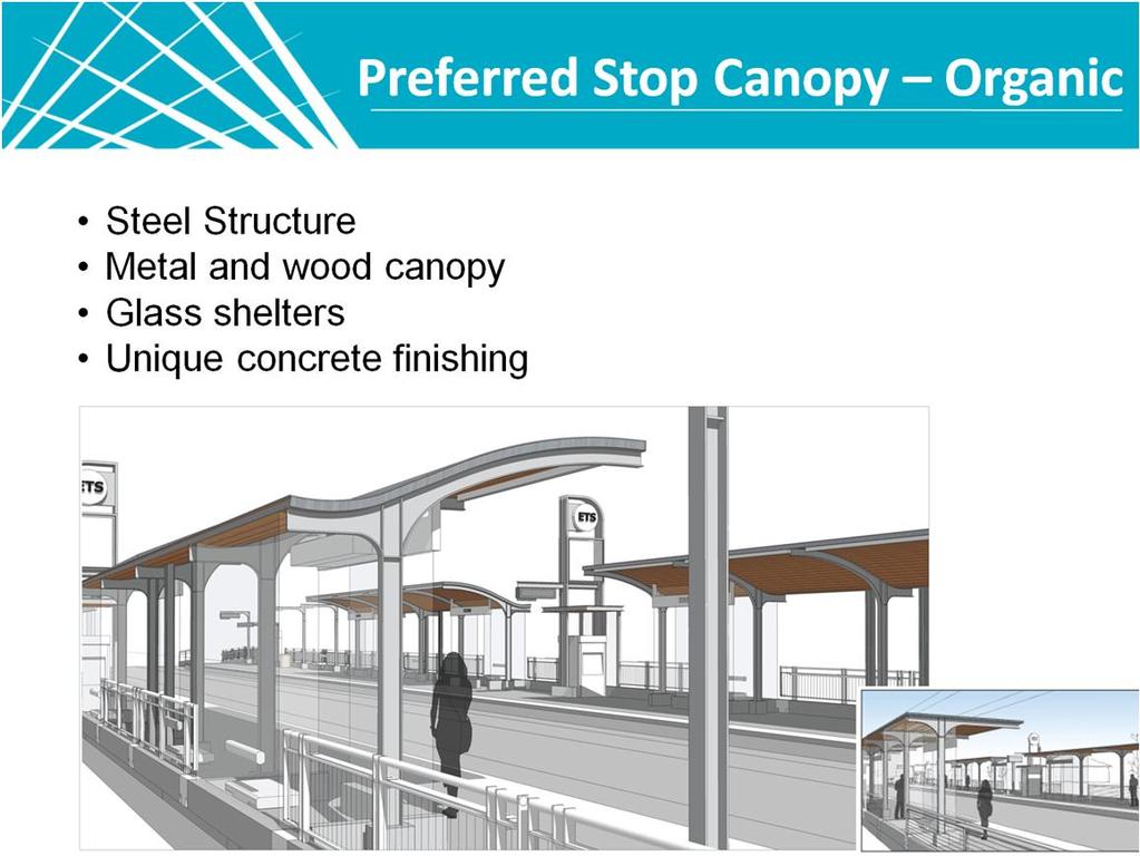 The large image is the preferred canopy for most stops - the organic canopy.