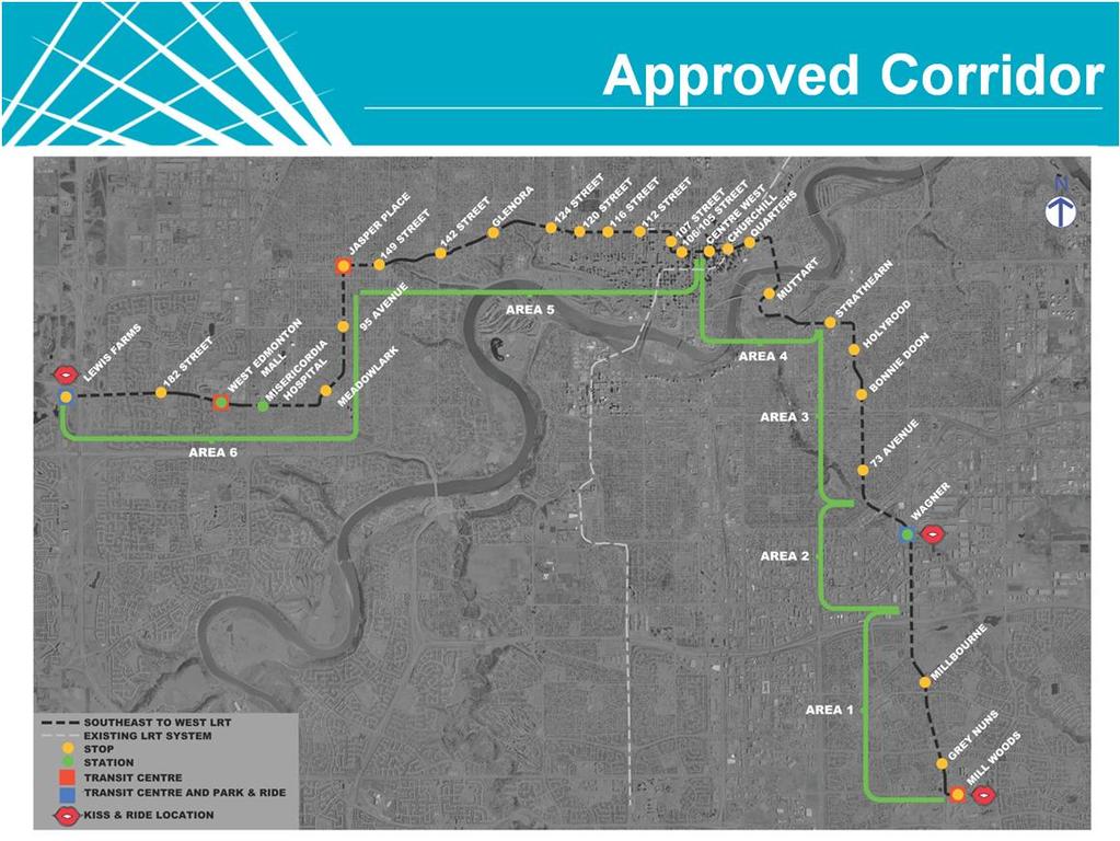 This is the Council approved Corridor. Fixed elements include: Corridor and Alignment Low floor urban style Stop and Station locations These elements are not up for discussion in our meeting.