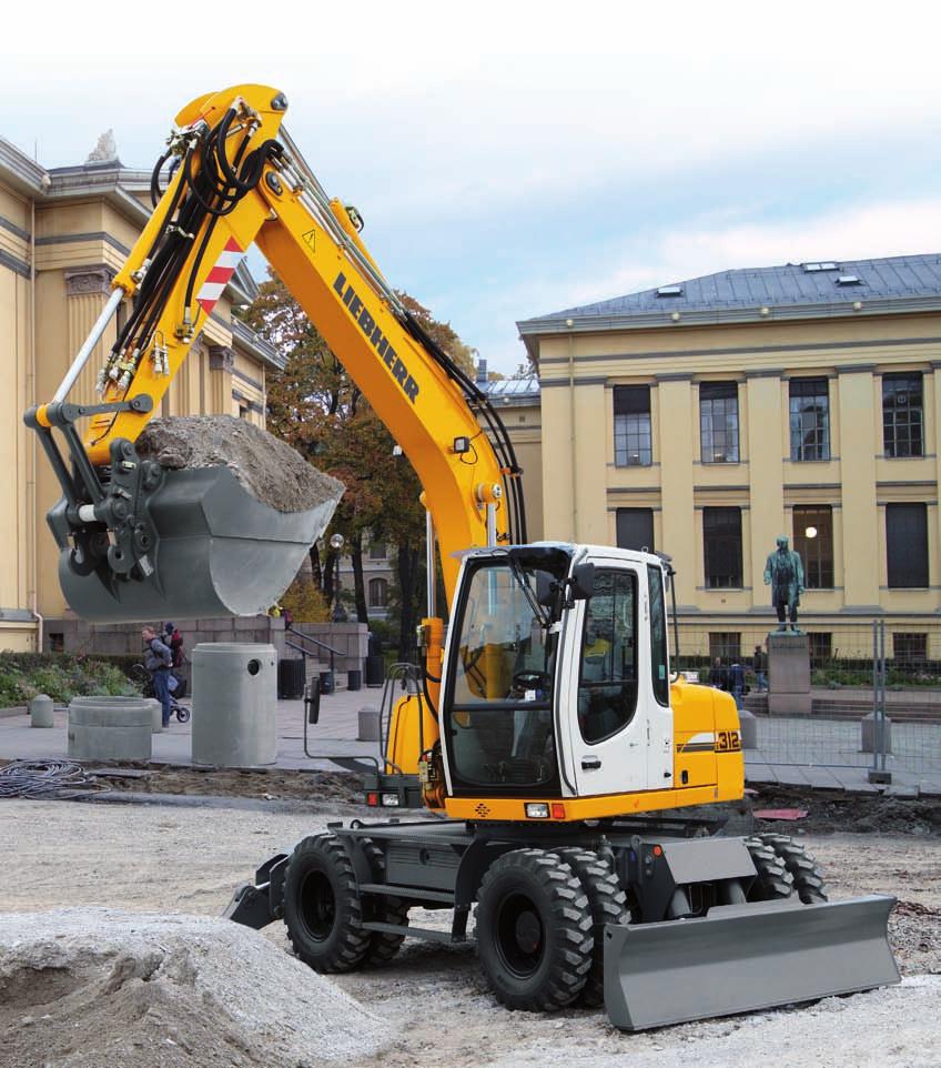 Wheeled Excavator A 312 Operating Weight: 12,9-1, kg