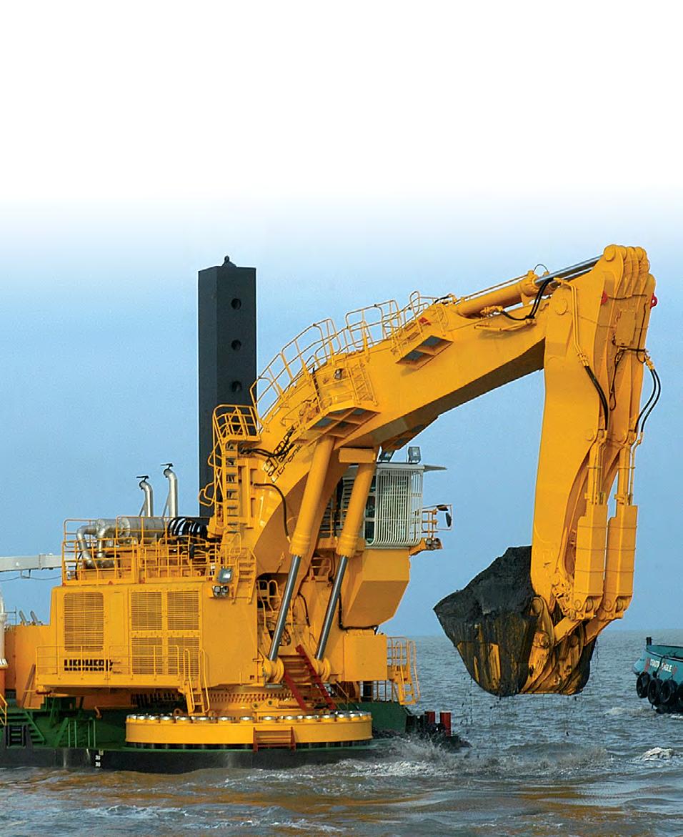 Ultra Class P 995 Operating Weight: Bucket Capacity: Engine Output: Digging Depth: 398.000 kg / 877,440 lb 8,50-25,00 m³ / 11.1-32.7 yd³ 1.750 kw / 2,346 HP up to 26,3 m / 86.