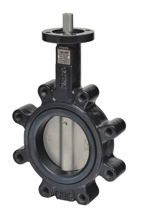 6100H, 2-Way utterfly Valve Resilient Seat, 304 Stainless Steel isc Product eatures 200 psi (2 to 12 ) and 150 psi (14 to 24 ) 0% leakage, Long stem design allows for 2 insulation, Valve face-to-face