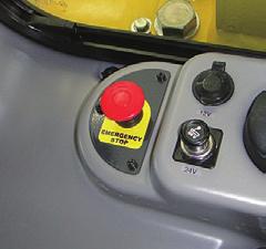 inside the cab to immediately stop