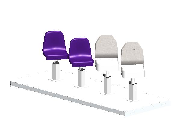 be used with plank seating adjustable countoured