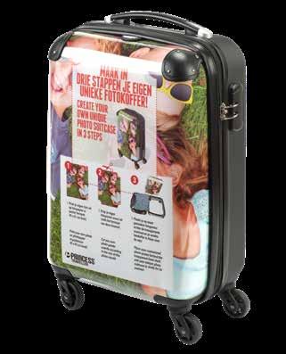 It takes just a few easy steps to create a personalized photo suitcase that
