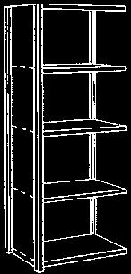 The system employs Hi-Performance box-beam shelves, box and angle posts, and Clipper compression shelf clips to achieve an
