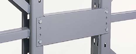 Frame Depth 36" 5AX636C 42" 5AX642C 48" 5AX648C C. Heavy Duty Flanged Cross Bar Supports heavier loads smaller than unit depth on 1-5/8" step beam.