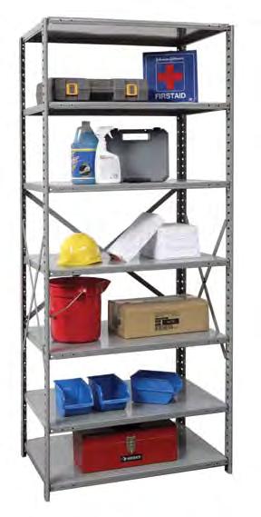 A full complement of accessories including full dividers, partial dividers, label holders, swinging doors, post splices for multilevel