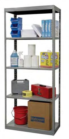 Top and bottom shelves: Fabricated from 18 gauge cold rolled steel and are triple flanged at all four sides.