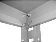 bolt-in shelves to be used at unit top and bottom and intermediate adjustable shelves with shelf clips applicable to unit ordered.