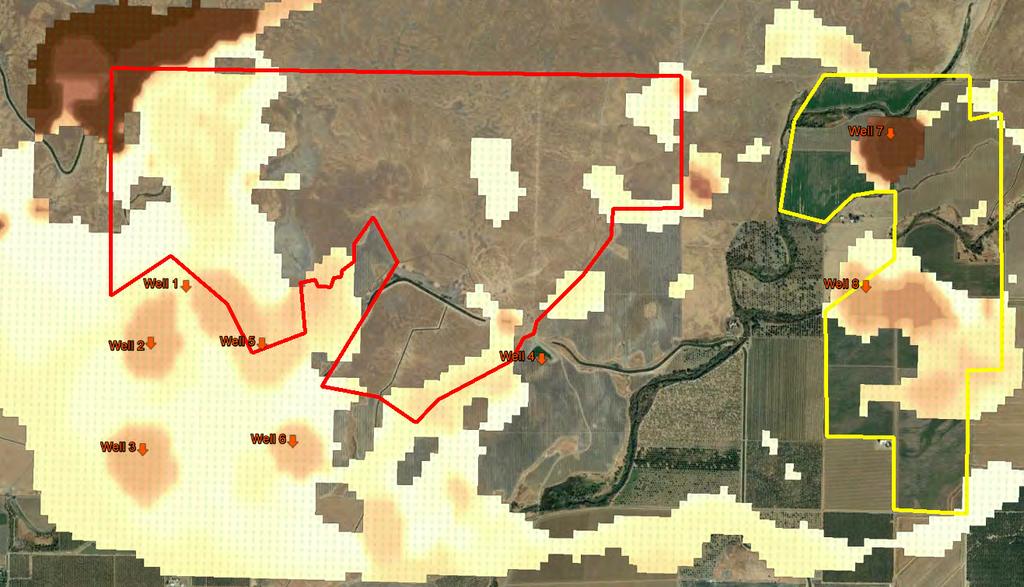 Area 3 Potential Drilling Targets Overlay of Locations of Existing