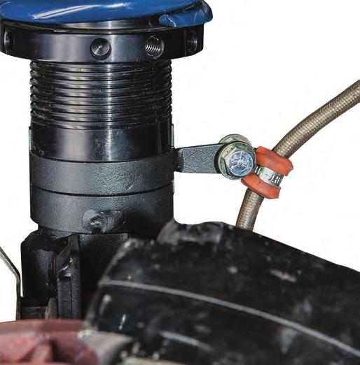(Flexible Hoses ONLY): Place a washer under the head of the bolt and slide it through the Brake Hose Clamp. 58.
