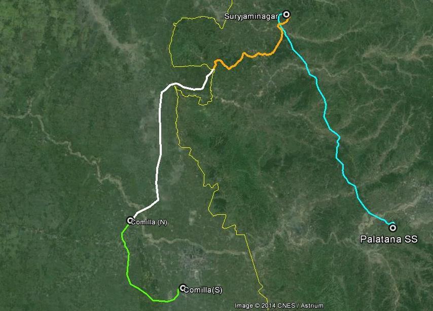 Route Overview 400kV T/L: 23km (India) 400kV T/L: 28km
