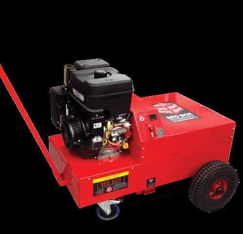 HybRED Series Combination Start & Continuous Power 28v HybRED Power This Red Box unit combines a gasoline engine with a bank of batteries to offer a versatile and powerful ground power unit.