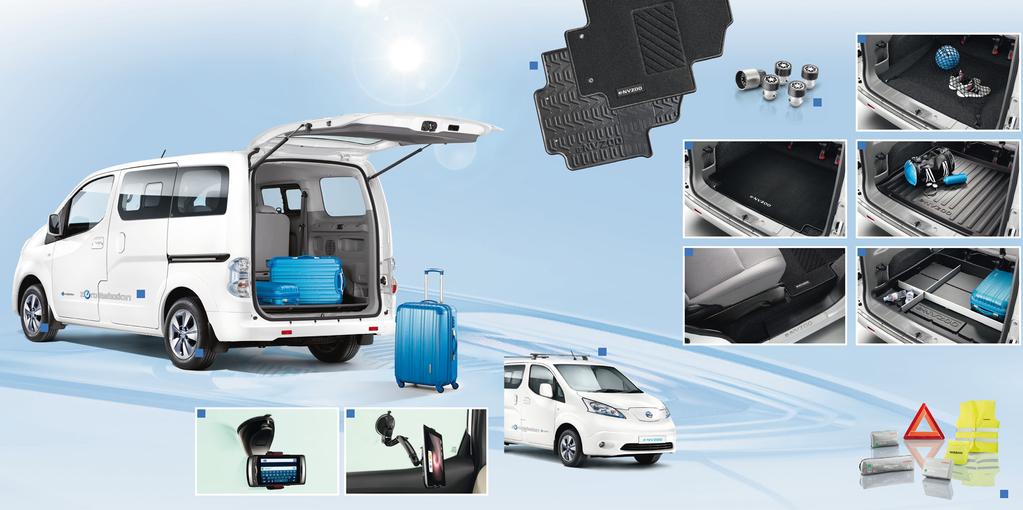 FULLY EQUIPPED Upgrade your env00 with Nissan Genuine Accessories. From smartphone and tablet holders to protective liners and mats, they re custom-designed with your needs in mind.