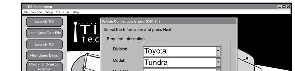 Vehicle Diagnostic Port 6. Registration w/techstream Notebook.