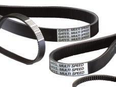 In addition to the standard Multi-Speed belt line, special sizes (top width, thickness and angle) are available on request. Identification Durable marking plus printed size.