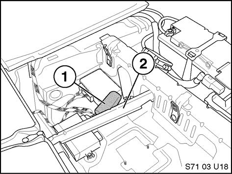 Trailer Module Installation: 10 1. Locate vehicle connector (1) in right side storage well area. 2.