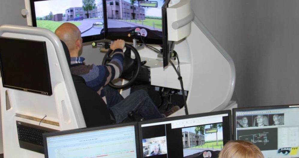 The AI-driver competes in a virtual environment against this average human driver.