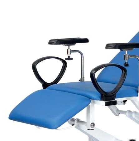 Phlebotomy BS 5852:2006 Phlebotomy Chair - Variable Height Features Safe working load & lifting capacity (from minimum height) of 225kg Adjustable angle backrest Manual -25 to +90 degrees Electric