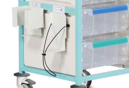 Single column standard level phlebotomy trolleys Designed for quick & easy complete disassembly when conducting