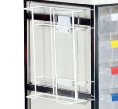 the front to contain any spillages (max load 30kg) One piece moulded side panels incorporate runners with positive