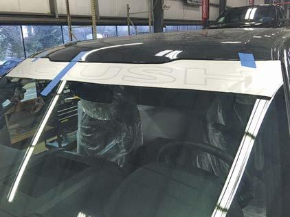 Clean the windshield well with isopropyl alcohol and a terry cloth to promote strong adhesion of the windshield banner
