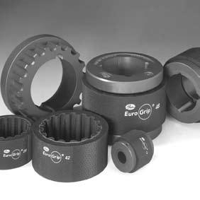 VI. Belt identification Flexible couplings EuroGrip coupling EuroGrip flexible couplings feature OGEE lines allowing the coupling to act as a torque/ life indicator for the drive, and a high damping