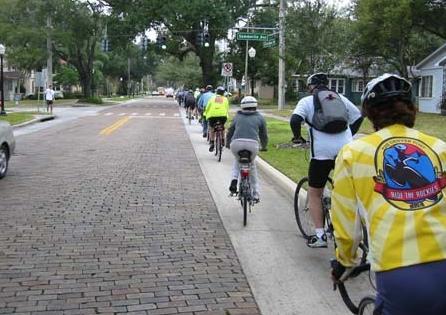 most study area streets; exclusive bicycle facilities are less common Limited sidewalk width