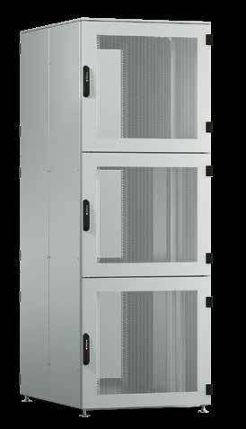 The IS-1 colocation racks are fitted with a lateral airflow routing 