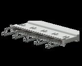 II. iqdata Rack SCHÄFER IS-1 system accessories Cable management 19 cable feed-through panel For horizontal cable routing in the 19 plane and cable routing to the rear.