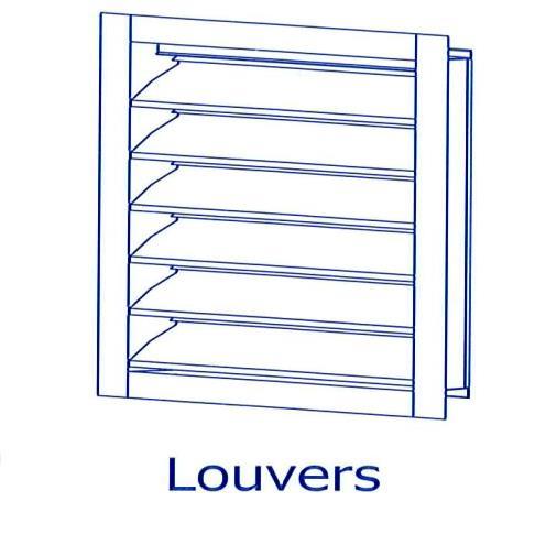 Page 1 EXTRUDED ALUMINUM STATIONARY LOUVERS LOUVRE222512 12" x 12" - 2" deep aluminum louver $55.85 LOUVRE222514 14" x 14" - 2" deep aluminum louver $90.