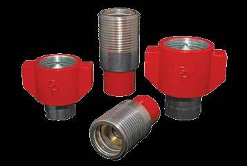 HEAVY DUTY SCREW TYPE VFF-HD-BOP Wing type screw to connect High working pressure High flow rate Heavy duty design Heavy duty acme threads Applications and Markets Designed specially for B.O.P. (Blow out Preventers) accumulator systems in the Oil & Gas market Standard Threads: Double O-Ring Design Red color on coupling and nipple designates that the couplings are B.