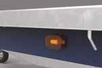 LED marker lamps LED technology, superbright and reliable lamps are fitted in front (white), sides (amber) and rear outline marker (red/white/