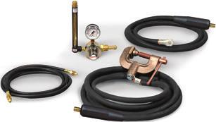 Industrial MIG 4/0 Kit with Dinse Connectors #300 405 Includes regulator flowmeter with 10-foot (3 m) gas hose, 10-foot (3 m) 4/0 feeder weld cable with Dinse connector on one end and a lug on the