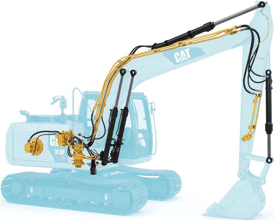 Reliable and Versatile Plenty of power for your line of work A Simple, Reliable System The 313F GC s hydraulic system is extremely reliable and features a loadsensing pump and control valve that