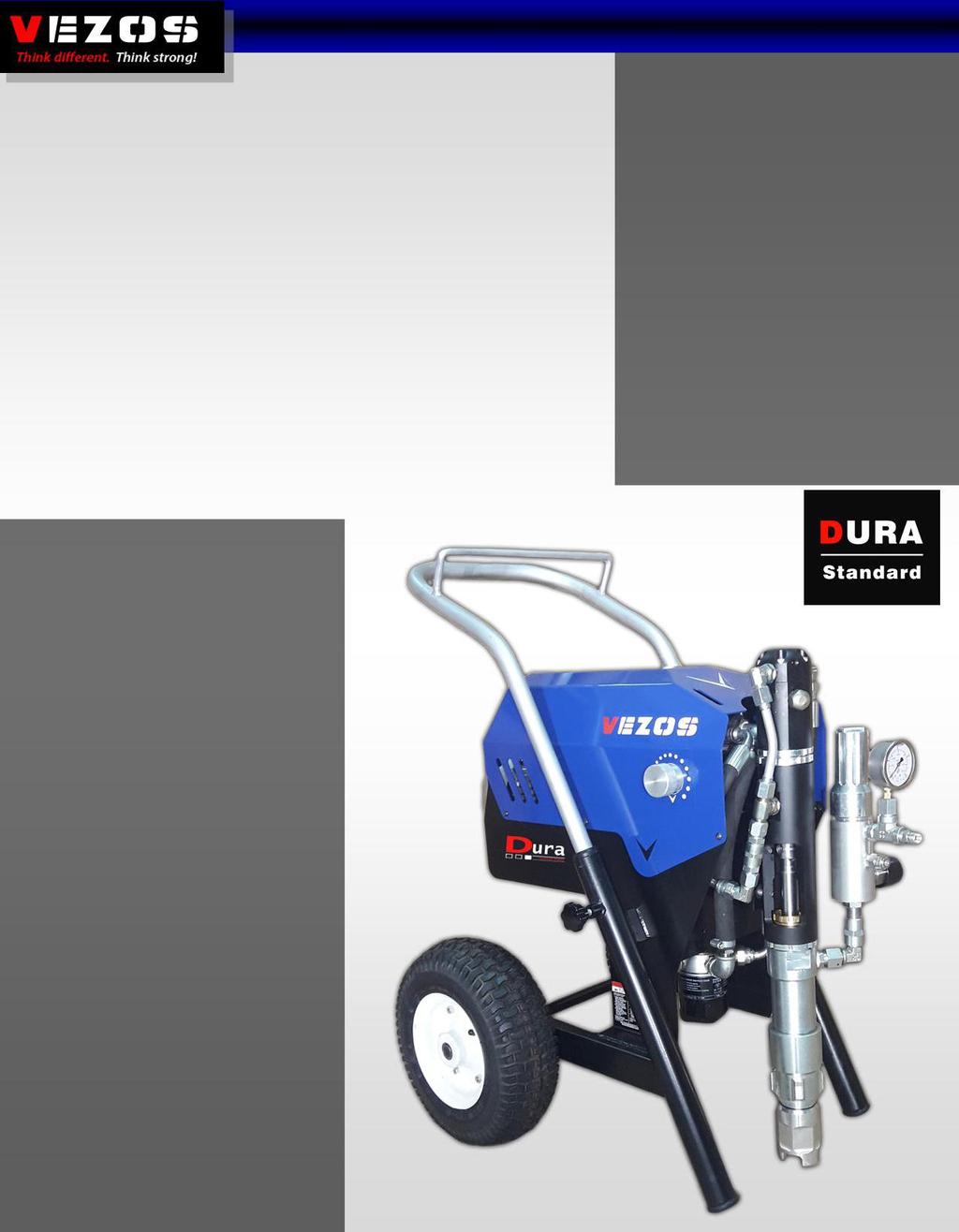 Applications DURA-8 standard edition, is equipped with a powerful 4 hp electric motor with a spraying ability that can cover all types of everyday materials.