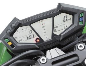 Full digital instrumentation Triple LCD customizable screen instrumentation includes a level-meter-style